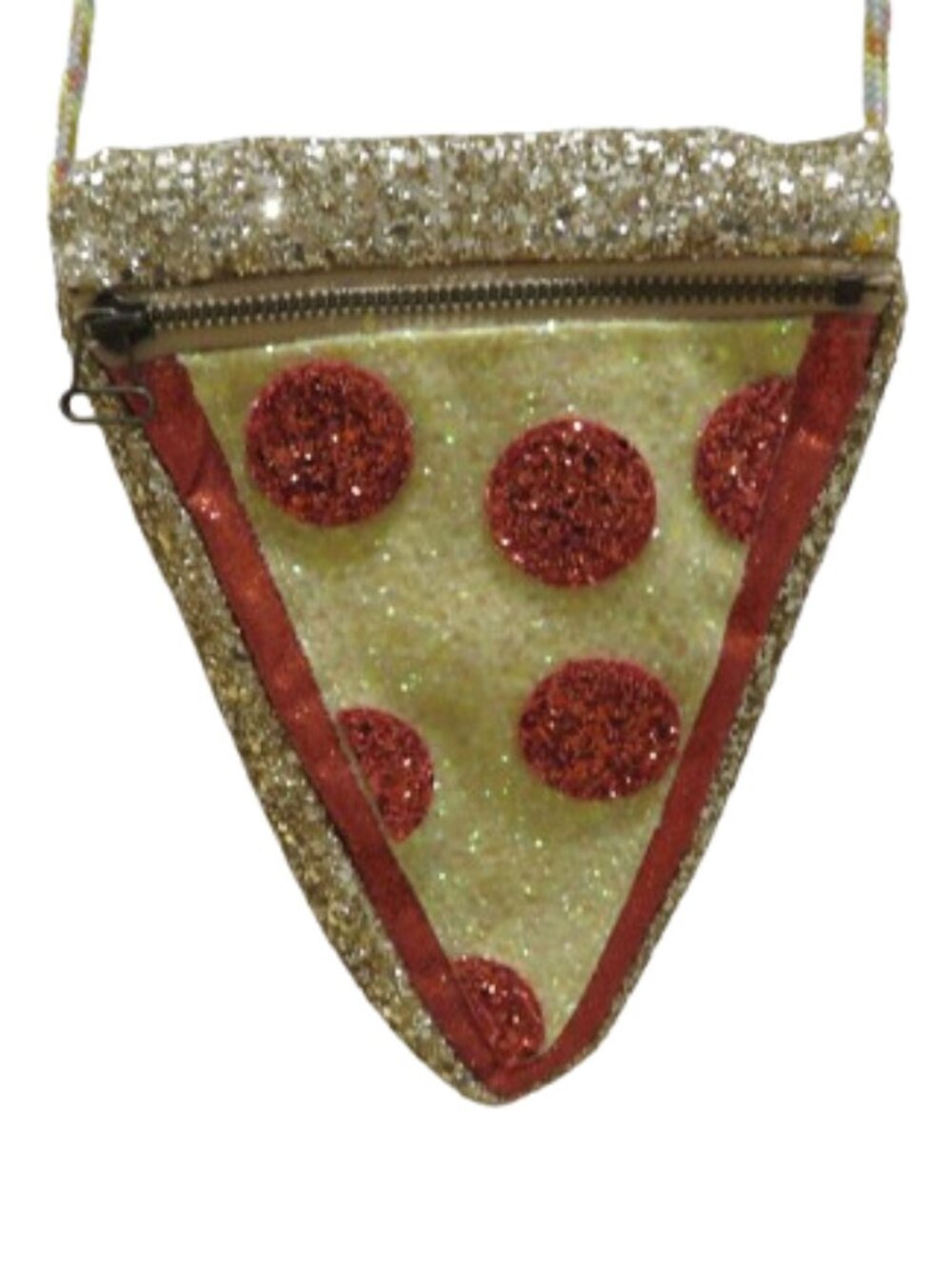 J. CREW CREWCUTS Sparkly Glitter Pizza Slice Bag Purse One Size Party Novelty
